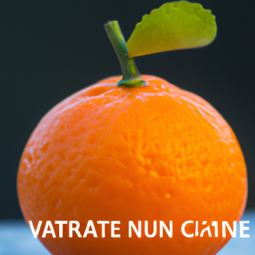 תמונה של תפוז עשיר בוויטמין C עם הכיתוב: 'המקור הטוב ביותר של ויטמין C בטבע'